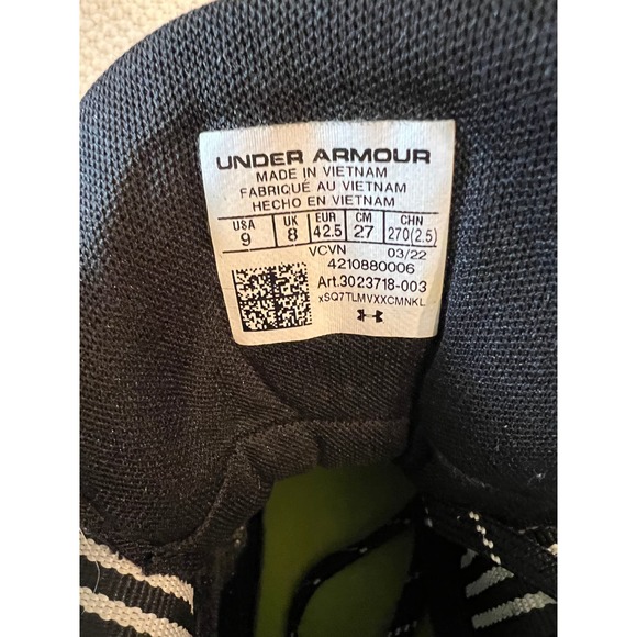 Under Armour Highlight Franchise RM Senior Football Cleats BLK/White Sz 9 - Picture 5 of 9